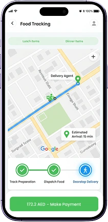 EatIn mobile app showing order tracking page